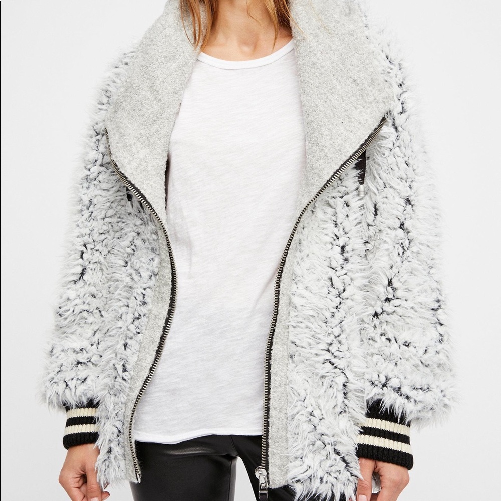 Free People Sold Out Fluffy Dolman Jacket